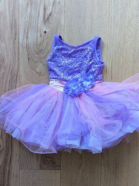 Weissman Dance Costume Size - Lavender Sequin and tulle - XSC (fits like 3T)